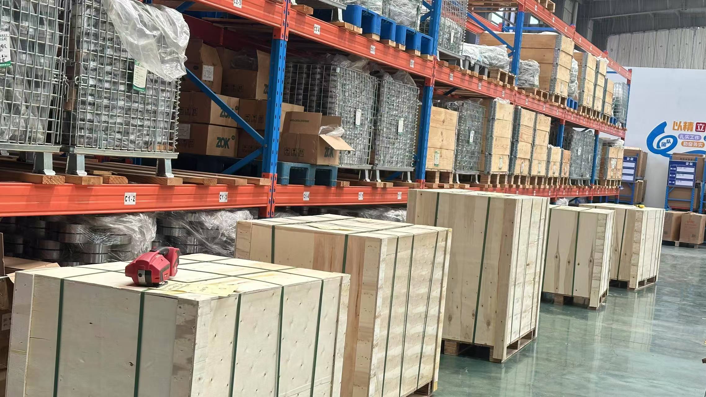 Packed Zenfrost products in the warehouse